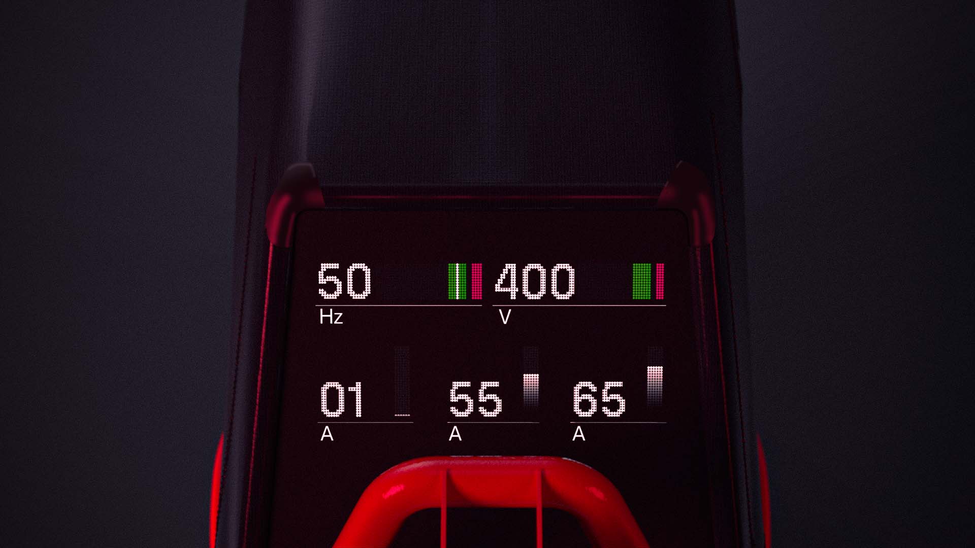 Hertz, Volt & Ampere - good readable from every distance and viewing angle